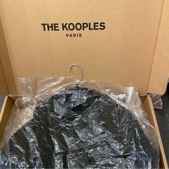 NEW The Kooples black cotton trench coat with leather lining - Picture 8 of 8